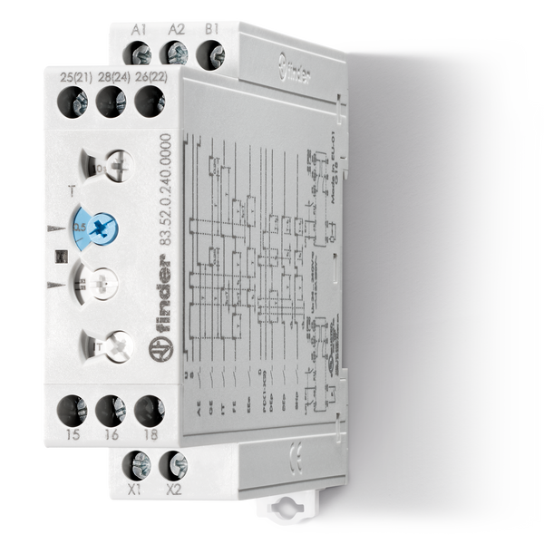 Modular Timer 8-functions/22,5mm.2CO 12A/24...240VUC (83.52.0.240.0000) image 1