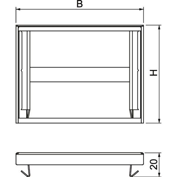 PLM EP 0810 FS End piece with fire protection mesh 105x20x81 image 2