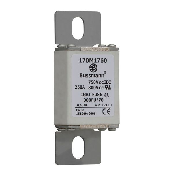 Fuse-link, high speed, 250 A, DC 750 V, size 000, 24 x 36 x 96 mm, aR, IEC, UL image 9