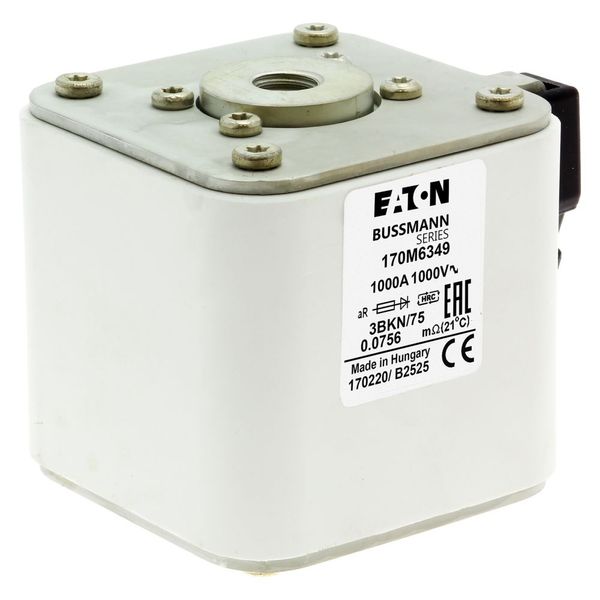 Fuse-link, high speed, 1100 A, AC 1000 V, size 3, 76 x 92 x 76 mm, aR, IEC, UL, single indicator image 19