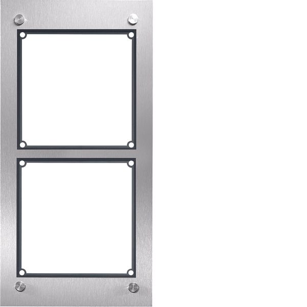 Modesta Frame 2/1 with housing flush-mounted stainless steel matt image 1