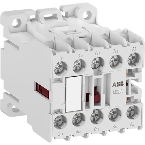 MC2AB00ATW Mini Contactor 50 Hz 415 ... 440 V AC - 2 NO - 2 NC - Screw Terminals image 1