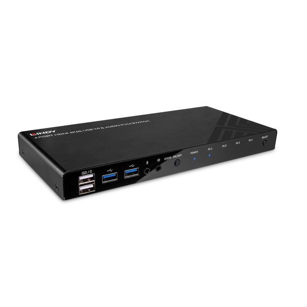 4 Port HDMI 4K60, USB 3.0 & Audio KVM Switch Switch between 4 HDMI® and USB 3.0 equipped PCs from one keyboard, mouse and monitor image 1