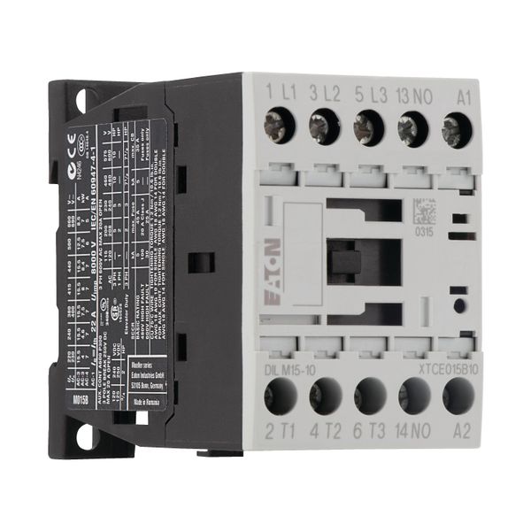 Contactor, 3 pole, 380 V 400 V 7.5 kW, 1 N/O, 400 V 50 Hz, 440 V 60 Hz, AC operation, Screw terminals image 17