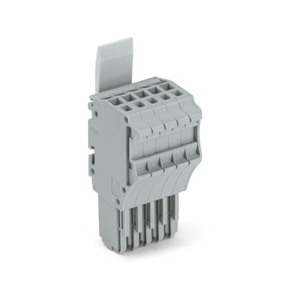 1-conductor female connector Push-in CAGE CLAMP® 1.5 mm² gray image 1