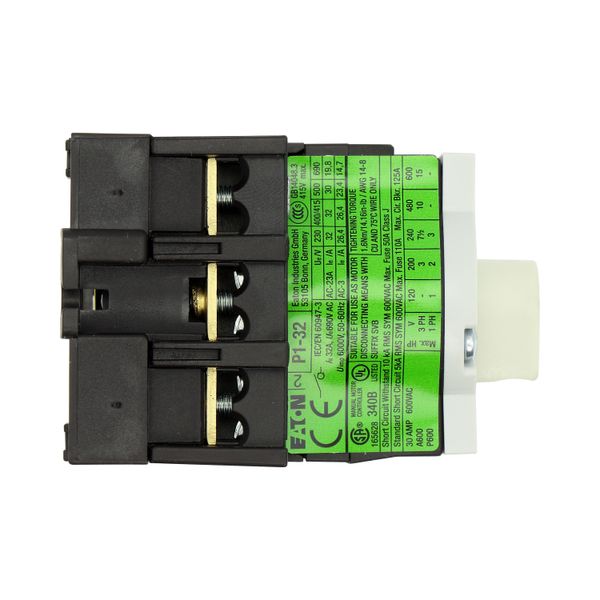 Main switch, P1, 32 A, rear mounting, 3 pole image 34