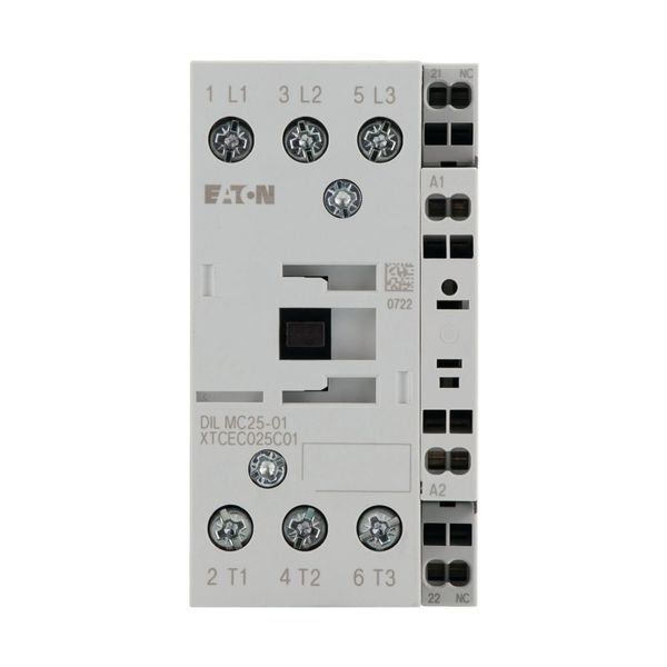 Contactor, 3 pole, 380 V 400 V 11 kW, 1 NC, 230 V 50/60 Hz, AC operation, Spring-loaded terminals image 7