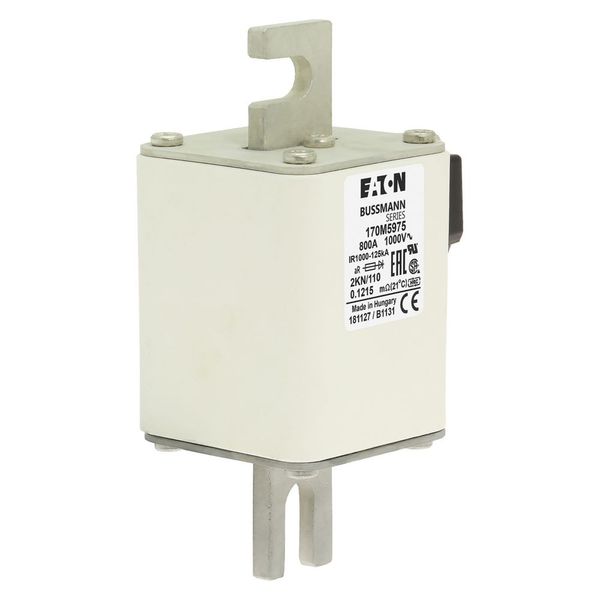 Fuse-link, high speed, 800 A, AC 1000 V, DIN 2, 59 x 77 x 138 mm, aR, DIN, IEC, single indicator image 9