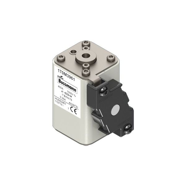 Fuse-link, high speed, 400 A, AC 1000 V, compact size 1, 43 x 61 x 74 mm, aR, IEC, UL, single indicator image 3