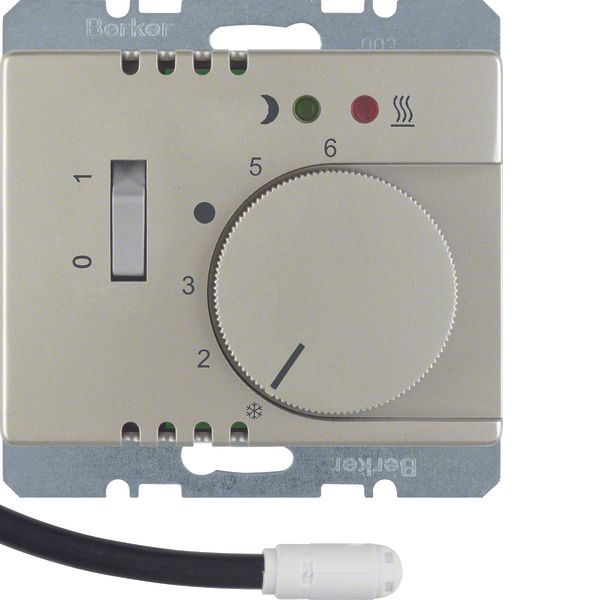 Thermostat,NO contact,Cen.plate,f. heat.,rocker switch,ext.temp.sen.,a image 1