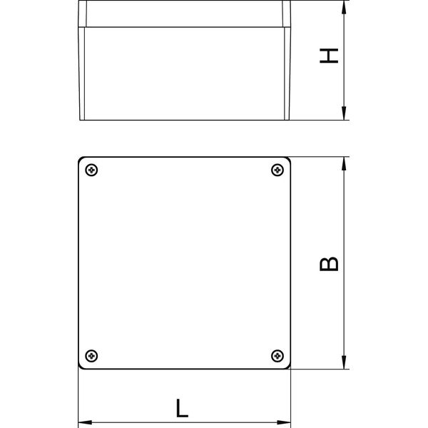 Mx 161609 SGR Aluminium empty housing  160x160x91 image 2