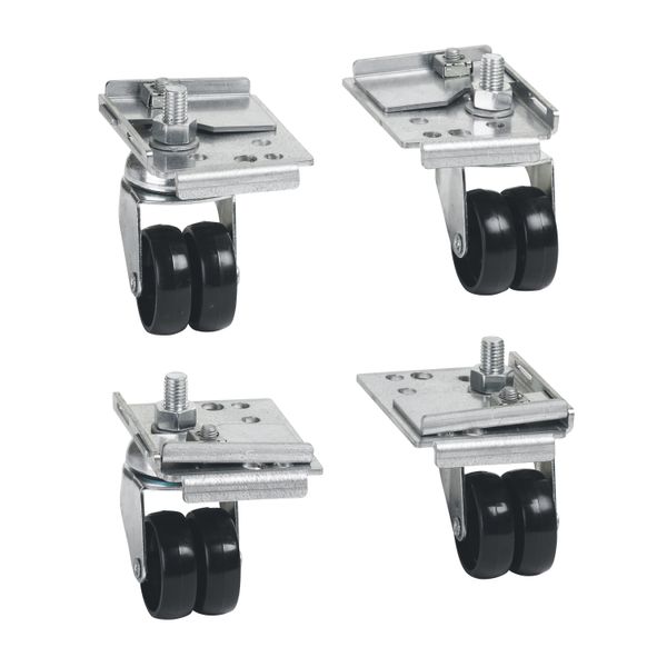 Set of 4 casters for transformers for hospital premises image 1