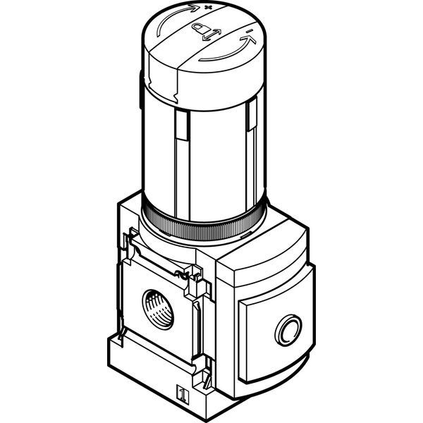 MS6-LRB-1/2-D5-A4-AS Pressure regulator image 1