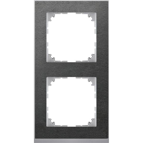 M-Pure Decor 2-gang frame Slate image 1