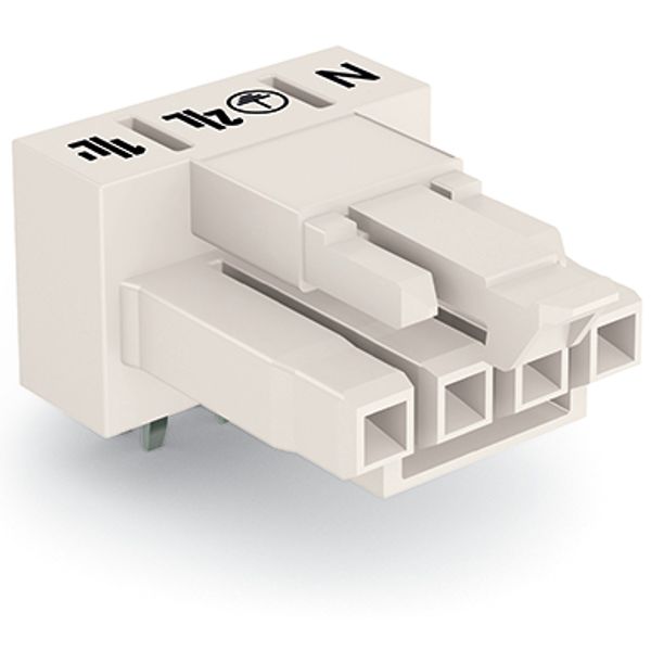 Socket for PCBs angled 4-pole white image 3