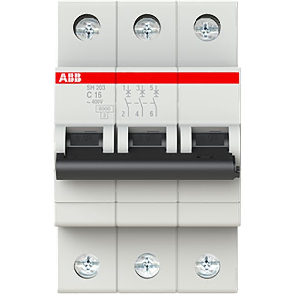 SH203-C16 Miniature Circuit Breaker - 3P - C - 16 A image 1