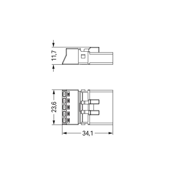 Plug 5-pole Cod. A white image 5