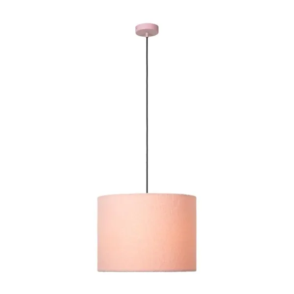 Lucide WOOLLY - Hanging lamp - Ø 40 cm - 1xE27 - Pink image 1