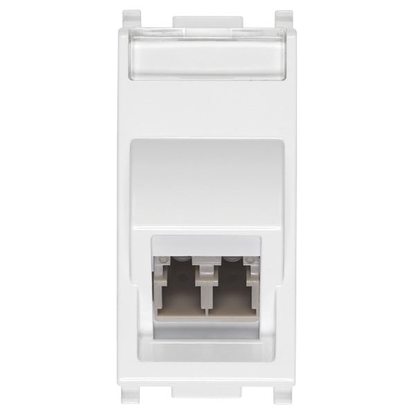 Multi fiber-optic outlet 50/125 LC white image 1