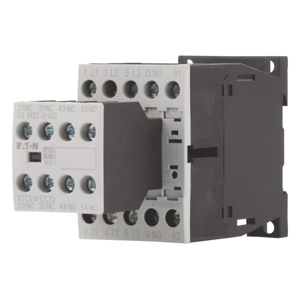 Contactor, 380 V 400 V 5.5 kW, 3 N/O, 2 NC, 24 V DC, DC operation, Screw terminals image 3