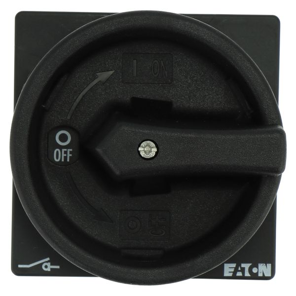 Main switch, P1, 40 A, rear mounting, 3 pole + N, 1 N/O, 1 N/C, STOP function, With black rotary handle and locking ring, Lockable in the 0 (Off) posi image 12