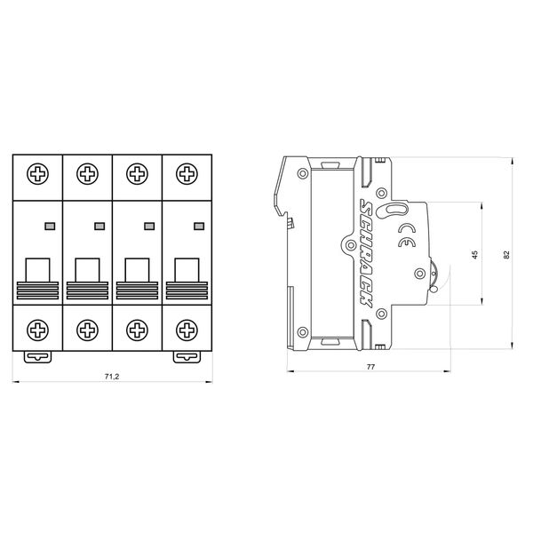 Miniature Circuit Breaker (MCB) AMPARO 6kA, C 13A, 3+N image 3