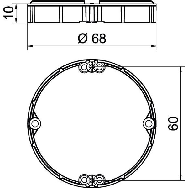 ZH 10-AR HW Compensation ring for cavity wall device box ¨68mm, H10mm image 2