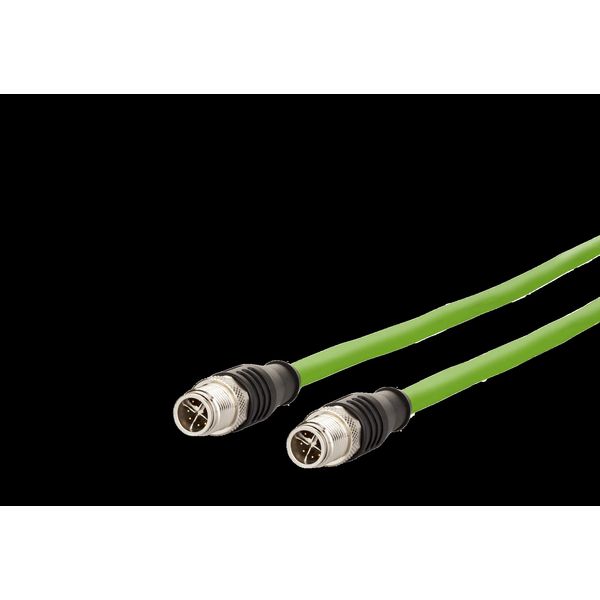 M12 Industrial Ethernet cable, X-coded, 10.0 m, M12 plug straight - M1 image 2