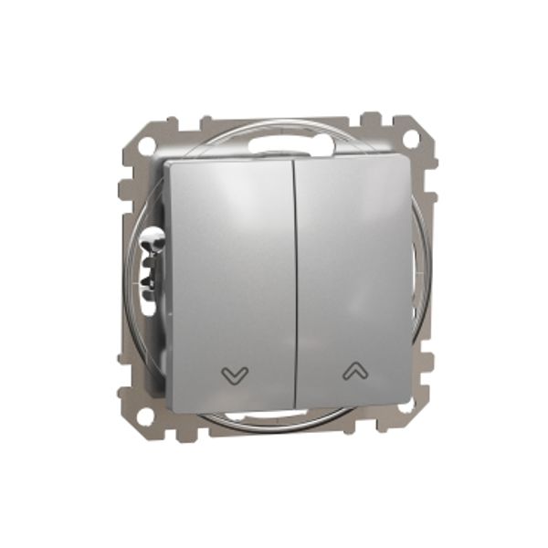Sedna Design & Elements, Roller Blind switch 10AX, professional, aluminium image 3