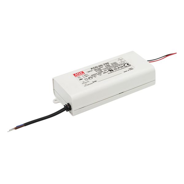 PCD-60-700B Led driver, Class2 60W, 50-86V, 700mA CC dimmable, MEAN WELL image 1