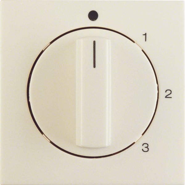 Centre plate rotary knob 3-step switch neutral position, Berker S.1 wh image 1