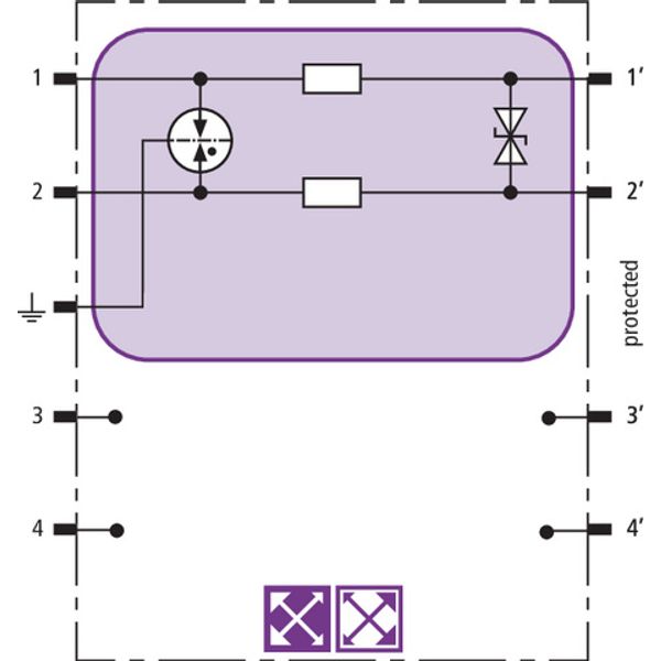 Combined arrester module f. 1 pair BLITZDUCTOR XT with LifeCheck image 3