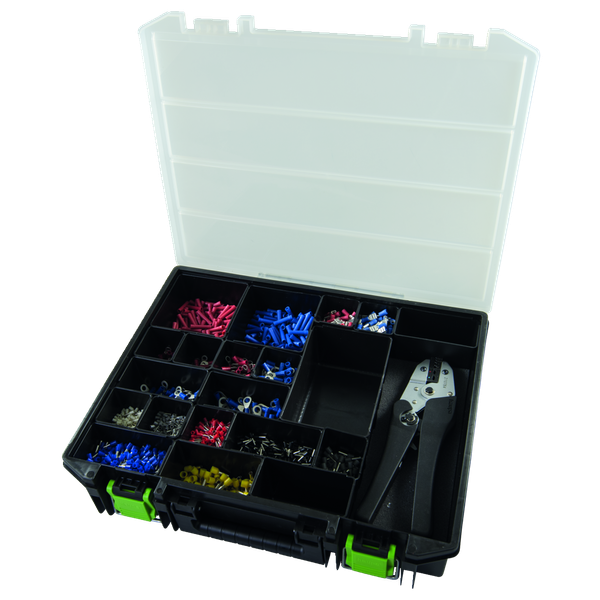 Assortment of cable lugs color series DIN I in PVC case image 1