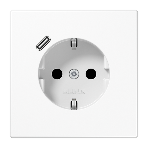 SCHUKO socket with USB type C LS1520-18CWW image 1