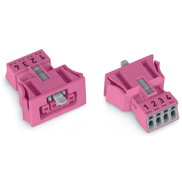 Snap-in socket 4-pole Cod. B pink image 3