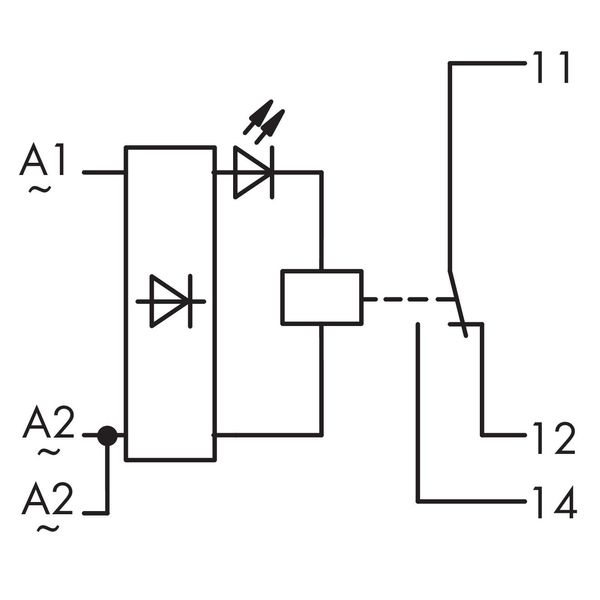 Relay module Nominal input voltage: 230 VAC 1 changeover contact gray image 5