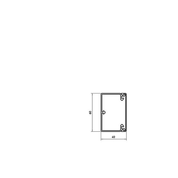 WDK40060CW Wall trunking system with base perforation 40x60x2000 image 2