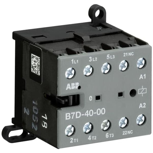 B7D-40-00-05 Mini Contactor 220 ... 240 V DC - 4 NO - 0 NC - Screw Terminals image 3