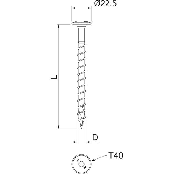 HT 10x140 TD Flange head for wood 10x140 image 2