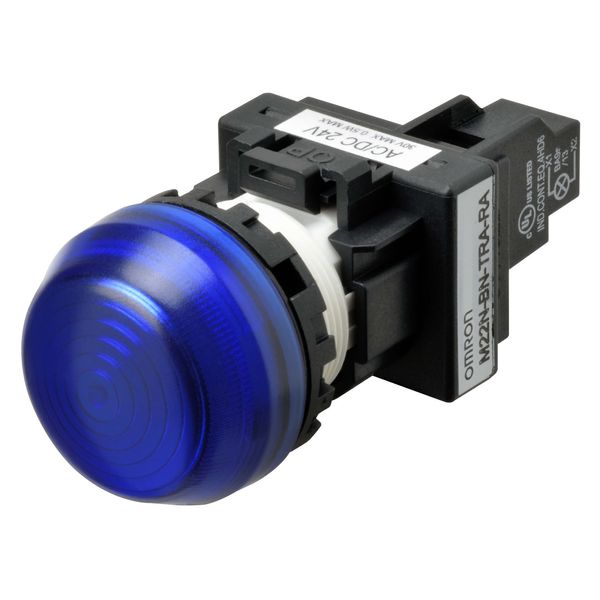 Indicator M22N semi-spherical, CAP COLOR BLUE, LED BLUE, LED VOLTAGE 1 image 1