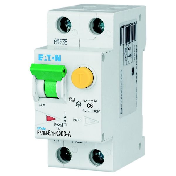 RCD/MCB combination, 6 A, 300 mA, MCB trip characteristic: C, 1p+N, RCD trip characteristic: A image 5