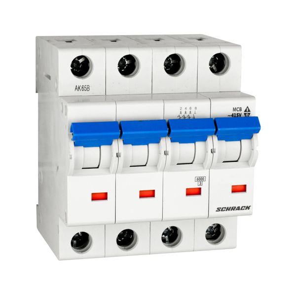 Miniature Circuit Breaker (MCB) C, 25A, 3+N, 6kA, 40ø C image 1