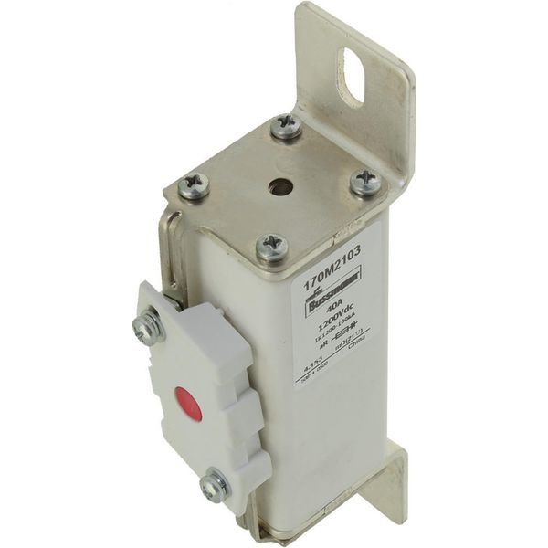 Fuse-link, high speed, 200 A, DC 1200 V, compact size 1, 39 x 66 x 164 mm, aR, IEC, single indicator image 14