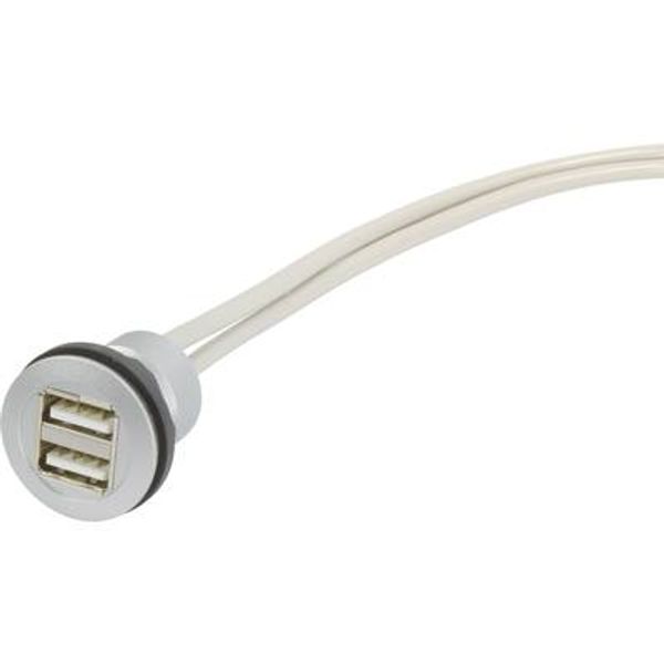 har-port 2x USB 2.0 A-A; 0,5m cable image 1