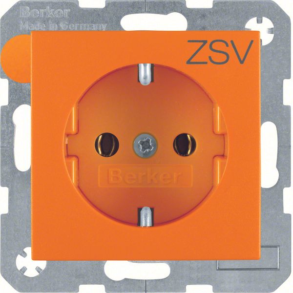 SCHUKO soc. out. "ZSV" imprint, S.1/B.3/B.7, orange matt image 1