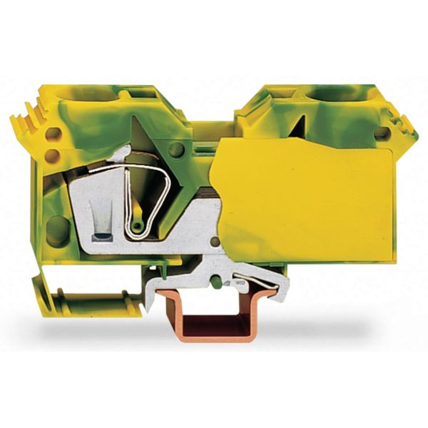 2-conductor ground terminal block 35 mm² lateral marker slots green-ye image 2