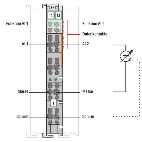 2-channel analog input 0 ... 10 VDC Single-ended light gray image 4