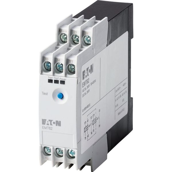 Thermistor overload relays for machine protection, 2 N/O, 24 - 240 V 50 - 400 Hz, 24 - 240 V DC, without reclosing lockout, with 2 sensor circuits image 3