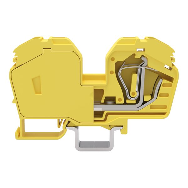 2-conductor through terminal block green-yellow image 1