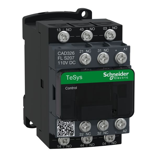 TeSys Deca control relay - 3 NO + 2 NC - 690 V - 110 V DC low consumption coil image 3